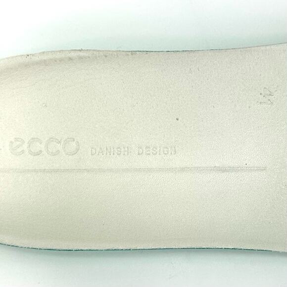 Ecco Women Danish Design Sneakers Size 10 White Leather Lace-Up Unisex Shoes - Picture 5 of 16